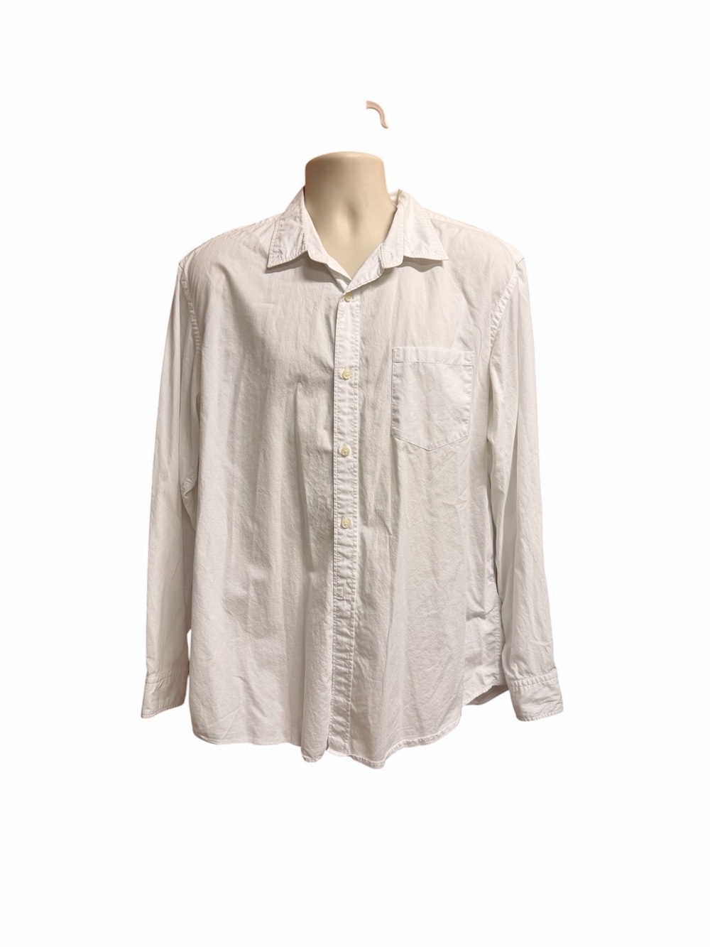 Banana Republic White Long-Sleeve Button-Down Shirt